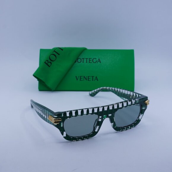 Bottega Veneta BV1321S 003 Square Sunglasses - Green main image 7